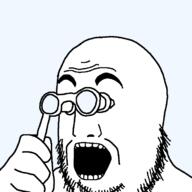 aliased binoculars double_chin open_mouth soyjak stubble template transparent_background variant:binocularjak // 700x700 // 16.4KB