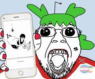 4chan anime glasses hair holding_object holding_phone iphone knife lipstick map_(pedophile) mulan nail_polish oh_my_god_she_is_so_attractive omori pedophile queen_of_spades rainingketchup reddit soyjak spade stubble sunny_(omori) tranny transgender_flag twitter variant:bernd video yotsoyba // 920x762, 48.3s // 22.9MB