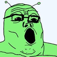 alien antenna black_eyes green_skin series:alienjaks variant:tony_soprano_soyjak // 600x600 // 12.6KB