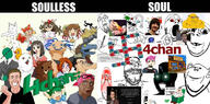 4chan angry anonymous antenna azumanga_daioh barneyfag black_skin bloodshot_eyes blush comparison cracky_chan deformed distorted doctor enbie family_guy flag flag:lesbian_pride_flag glasses glowing glowing_eyes inverted janny longcat multiple_soyjaks mustache o_rly oldfag open_mouth orange_eyes reddit road_roller smile sneed soul souless soyjak soyjak_party sproke stubble subvariant:emmanuel subvariant:soyak_soymilk subvariant:wholesome_soyjak text thougher variant:bernd variant:feraljak variant:gapejak variant:impish_soyak_ears variant:soyak wt_snacks // 1756x872 // 944.1KB
