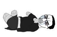 amputee angry black_shirt bloodshot_eyes clenched_teeth clothes crying glasses hair looking_up quadruple_amputee tshirt variant:chudjak white_background // 600x388 // 733.8KB