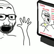 animated anti_anti_soyjak arm excited glasses hand hands_up open_mouth screen shaking soyjak stubble text variant:excited_soyjak // 680x315 // 115.1KB