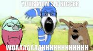benson cartoon_network mordecai regular_show rigby variant:bernd variant:feraljak variant:markiplier_soyjak // 913x500 // 509.3KB