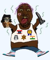 bbc brown_skin clothes dih dildo flag:india glasses hair hairy hello_my_name_is_(sticker) india jeans jewish_nose judaism jude kike killy_(pedo) nigger pajeet pedophile purple_hair shoe star_of_david stink_lines stinky stubble tank_top tranny tranny_shoes variant:bernd variant:soytan wife_beater yellow_teeth // 749x893 // 193.6KB