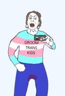 angry arm ear earring groomer hand open_mouth original_content phone recordjak soyjak teeth tranny trans_rights transgender_flag transparent variant:unknown // 1350x1988 // 119.2KB