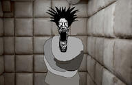 crazed glasses looking_at_you open_mouth padded_cell schizo schizophrenia soyjak stubble subvariant:schizojak variant:markiplier_soyjak // 1500x970 // 420.0KB