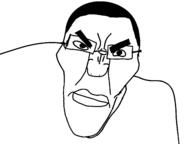 big_lips closed_mouth eyebrows glasses hair merge series:chuddified_soyjaks variant:angry_soyjak variant:chudjak // 1600x1196 // 75.2KB