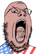 10000 2soyjaks amerimutt angry country flag get glasses meta:get open_mouth soyjak stubble subvariant:duzjak united_states variant:gapejak variant:soyak vore white_skin // 600x900 // 22.6KB