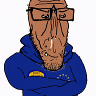 animated beard brown_skin crossed_arms euromutt european_union flag:european_union glasses luma meta:ai_generated most_obsessed_faggot_award subvariant:euromutt sweater variant:markiplier_soyjak // 600x811 // 13.2MB