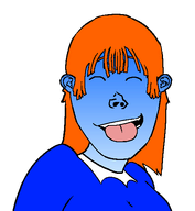 blue_shirt blue_skin calm ear eyes_closed female ginger ginger_hair redhead smile subvariant:vlodette tongue_out transparent_background variant:vlodson // 488x529 // 10.5KB