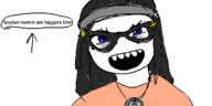 anti_anti_soytan avengers beanie blue_eyes brown_shirt cute cute_girl girl glasses hair pro_soytan soy soylent soytan_love total_soytan_love variant:soytan wholesome woman // 500x250 // 30.9KB
