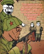 army blindfold classical_art_parody clothes communism crying execution gun hat pentagram pointing propaganda propaganda_poster side_profile smile smug soviet_army_uniform soviet_union star subvariant:chudjak_front subvariant:euromutt variant:chudjak variant:cryboy_soyjak // 1440x1779 // 3.4MB