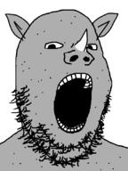 animal ear grey_skin horn open_mouth rhino series:animaljaks soyjak stubble variant:gapejak // 640x853 // 20.0KB