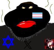 anime black_skin brown_hair chud_(boorufag) chud_(soybooru) hair judaism meta:op_took_a_selfie_of_xerself meta:tagme nigger star_of_david stubble twitter vantablack variant:meximutt xitter // 918x845 // 75.9KB