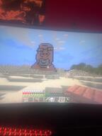 blocks brown_skin caca cacaborea computer glasses keyboard minecraft pacifier pixel_art soyjak variant:gapejak wood // 585x781 // 68.0KB