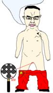 angry arm asian atom bloodshot_eyes china clothes communism country crying ear flag flag:china glasses hair hammer_and_sickle hand magnifying_glass naked penis shoegaze speech_bubble_empty subvariant:chudjak_front subvariant:obsessedchud text tiny_penis variant:chudjak yellow_skin // 1092x1911 // 91.9KB