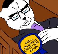 animal award casket cat cat_ear catwell chud closed_eyes closed_mouth clothes coffin crying dead death frown glasses hand hand_on_chest incel pitofcats reddit soyjak suit suit_and_tie variant:chudjak // 637x595 // 428.6KB