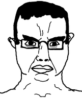 angry animated beard frown glasses goatee hair lips long_hair looking_at_you mustache stubble subvariant:chudjak_front variant:chudjak // 840x1000 // 671.5KB