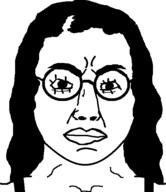 angry closed_mouth ear female frown glasses hair lips long_hair soyjak subvariant:chudjak_front subvariant:female_chudjak subvariant:female_front_chudjak template thick_eyebrows variant:chudjak // 484x561 // 10.5KB