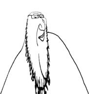 closed_mouth distorted glasses looking_at_you raised_eyebrow smile smug soyjak stretched_chin stubble variant:smugjak // 3600x3808 // 1.9MB