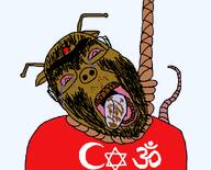 antenna bindi bloodshot_eyes brown_skin brown_teeth cockroach dark_skin flag:turkiye glasses hanging hindu hinduism islam judaism looking_at_you nigger noose pajeet pig poop rat roach roachnigger rope shitskin soyjak star_and_crescent star_of_david stubble suicide tail transparent_background turk turkaryan turkiye turkroach tvrkaryan unibrow variant:bernd // 890x719 // 30.9KB