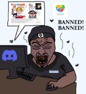 angry autism beanie big_lips booger chudnater2(namefag) clothes computer crying discord fat flies hand hat joel_(user) joelwarlock keyboard mouse mutt obese pc queen_of_spades red_lips rotten_teeth shitskin speech_bubble stink_lines stinky swarthoid sweating sweaty table text tits transparent_background variant:rupturejak white_skin wordswordswords yellow_teeth // 938x1026 // 160.5KB