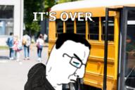 back_to_school backpack bus crying irl_background its_over school school_bus stubble tear text variant:chudjak yellow // 749x500 // 547.9KB