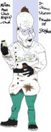 big_brain bottle closed_mouth clothes doctor dr_fauci full_body glasses holding_bottle holding_object holding_soylent plastic_bottle poop skauci skiwee smile smug soy soyjak soylent soylent_bottle text variant:smugjak // 1080x2750 // 138.8KB