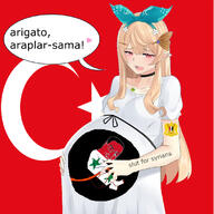 anime anime_female arab baathism chud closed_mouth clothes coat_of_arms distorted dress flag:flower flag:syria flag:turkiye full_body glasses plant pomu_rainpuff pregnant syria tattoo turk turkiye vshojo vtuber white_skin yellow_hair // 1125x1125 // 223.1KB