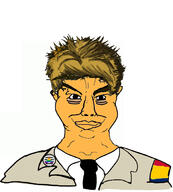 ally badge clothes fat flag hair necktie orange_skin romania smile smug soyjak subvariant:chudjak_front suit variant:chudjak // 605x672 // 201.4KB