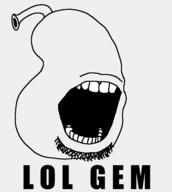 garloid gem impact_font lolwut no_eyes open_mouth pear soyjak stubble variant:cobson // 533x594 // 20.2KB