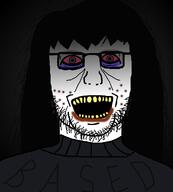 based bloodshot_eyes blue_eyes clothes eye_bags hair open_mouth poop soyjak stubble subvariant:jasonfront variant:jasonjak wrinkles yellow_teeth // 1034x1150 // 119.5KB