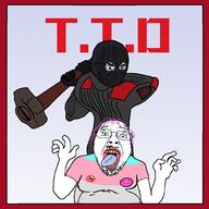 album_cover antifa_badge artist:Catjakker badge blood glasses gore mask music nate pink_hair protect_trans_kids sledgehammer tongue tranny ttd variant:bernd variant:unknown // 1000x1000 // 201.2KB