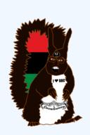 animal arm bbc black_skin blacked ear flag full_body glasses hand leg mustache open_mouth soyjak subvariant:feralsquirrel tail tattoo trend:squirreljakking variant:feraljak // 340x512 // 63.1KB