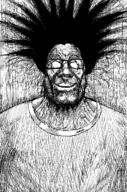 closed_mouth clothes hair no_pupils schizo smile subvariant:schizojak variant:markiplier_soyjak vein white_eyes wrinkles // 1048x1584 // 368.4KB