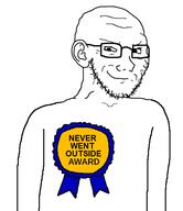 arm award badge closed_mouth ear glasses looking_at_you smile smirk smug soyjak stubble variant:soyak // 520x600 // 40.9KB