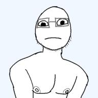 closed_mouth glasses neutral soyjak stubble variant:quirkjak // 436x437 // 6.8KB