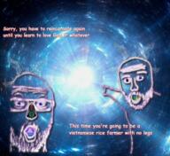 2soyjaks glasses mustache open_mouth religion soyjak stubble text variant:two_pointing_soyjaks // 1200x1099 // 2.3MB