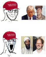 americuck amerimutt crying donald_trump las_vegas macarthur maga maga_hat mandalay_bay open_mouth osama_bin_laden stephen_paddock twin_towers united_states variant:soyak // 1048x1280 // 130.4KB