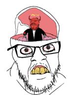 brainwashing brown_eyes cracked_teeth demon judaism kike lip low_quality mind_control red_sclera variant:feraljak yellow_teeth zionist // 639x816 // 205.0KB