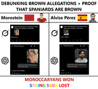 aryan blur brown brown_skin chatgpt cuck cuckistador debunked flag:morocco flag:spain genetics grok irl irl_photo italy latino mestizo meta:comment_section_shitflinging mexico moor moorish morocco morostein_(user) mutt sissy spain spaincucks subvariant:muscular_chud variant:chudjak white white_skin // 1668x1522 // 749.6KB