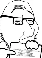 soy bald bored closed_mouth fact fact_sign forehead_lines glasses_askew stubble variant:smugjak // 1064x1446 // 189.3KB