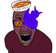 art beefsoup_(user) body_horror meta:namefags object_on_head open_mouth parasite pinkstew_(user) soup stubble tumor variant:el_perro_rabioso // 693x650 // 90.2KB