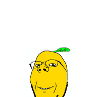 animated food fruit glasses lemon poyopoyo smile soyjak stubble subvariant:wholesome_soyjak variant:gapejak yellow_skin zoomzoom // 300x400 // 373.0KB