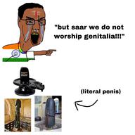 angry chud demon genitalia hindu india indian jeet lingam pajeet penis religion worship // 3464x3464 // 1.5MB