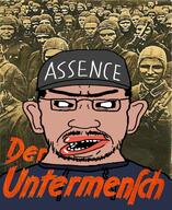 amerimutt ascence_(user) black_sclera brown_hair brown_skin der_untermensch ear eyebrows glasses hair hoodie joel_(user) lips meta:namefags mutt nose subhuman subvariant:chuddy teeth variant:chudjak // 1200x1470 // 1.9MB