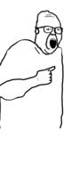 arm glasses hand open_mouth pointing soyjak stubble variant:unknown // 1125x2436 // 316.4KB