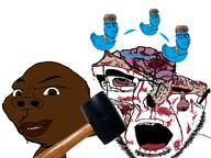 5soyjaks angry beard blood blood_drip blood_from_eyes blood_from_forehead blood_from_mouth blood_on_face blood_splatter bloodshot_eyes blue_skin bone brain broken_glasses broken_teeth brown_eyes brown_skin bruise cartoon crying dangling_eye death deep_wound exposed_bone exposed_brain glasses gore hammer injury looking_down looking_up mallet medal murder mutilation nosebleed open_mouth smile smirk smug soyjak stubble twitter variant:cobson variant:smugjak white_background xitter zoomer zoomer_hair // 1440x1080 // 313.1KB