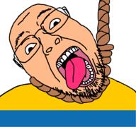 ack country dead flag flag:opole glasses hair hanging open_mouth opole poland rope soyjak stubble suicide teeth tongue variant:bernd voivodeship white_skin yellow_teeth // 768x719 // 31.2KB
