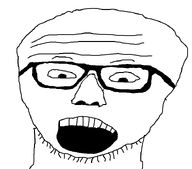 bald forehead_lines glasses jewtube jewtuber looking_down meta:low_effort mr_beat neck newjak nose open_mouth soy stubble teeth variant:millennialbeat white_background white_skin youtube // 721x633 // 27.1KB